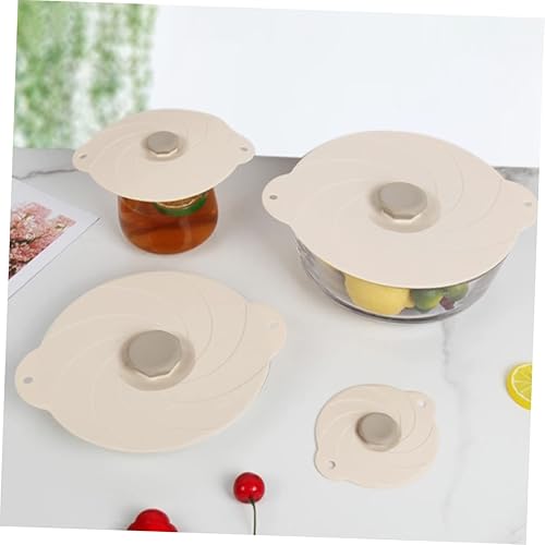 Miniatura 4 de Hemoton Cubierta de silicona para cuenco a prueba de fugas, reutilizable, tapa universal, sellada, para uso diario, accesorio de cocina