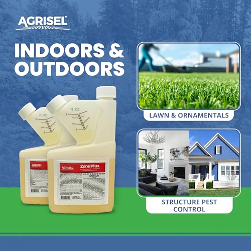 Image of Agrisel Zone Plus Insect & Pest Control, Eco-Friendly, 16 Ounce | Broad Spectrum, for Indoor & Outdoor, Effective Against 100 Pests