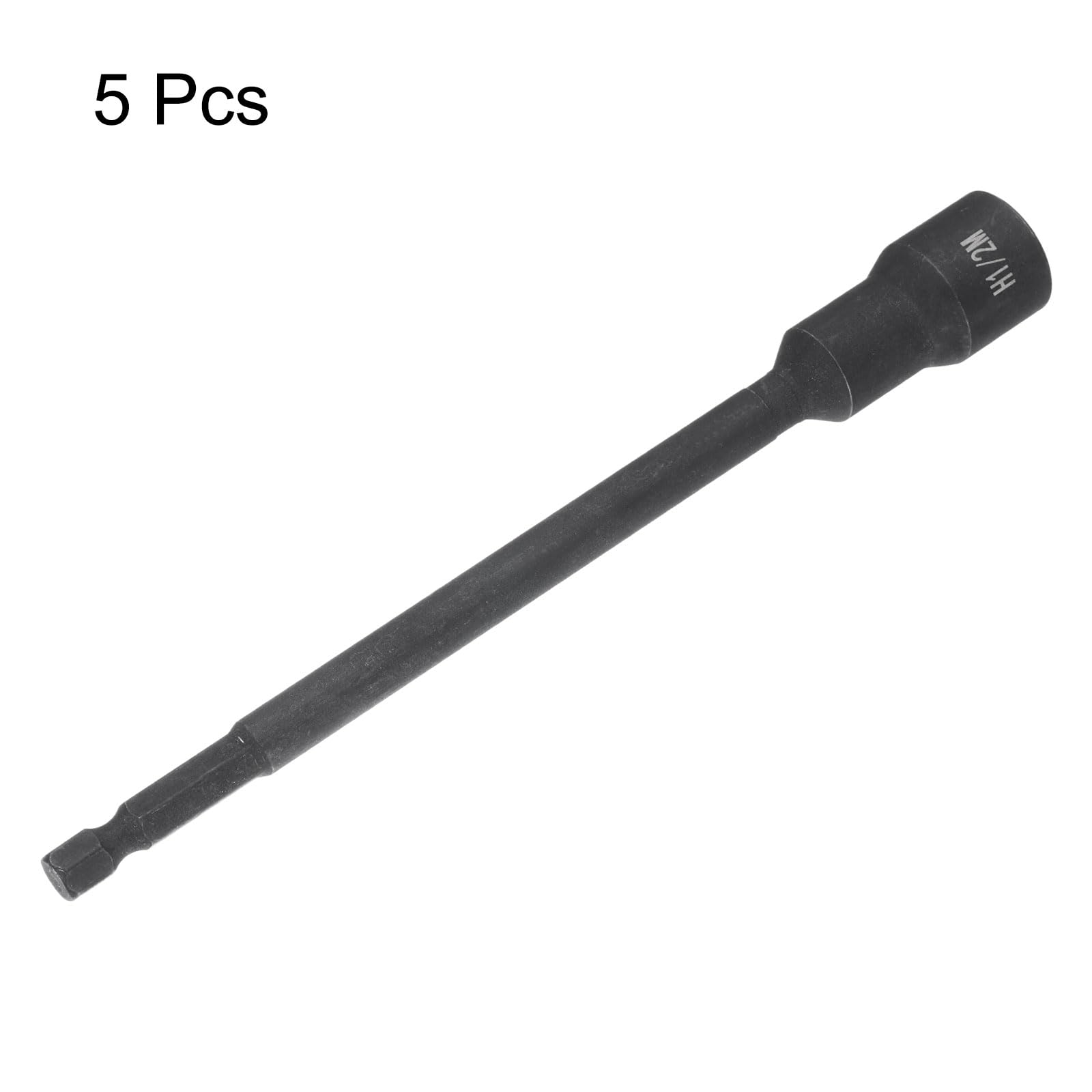 QUARKZMAN 5Pci Attacco Per Dado Magnetico 1/2" x 1/4" Lungo Ad Attacco Rapido A Sei Lati SAE In Acciaio CRV Per Avvitatore Ad Impatto Set Di Bits Per Dadi E Bulloni Per Trapano