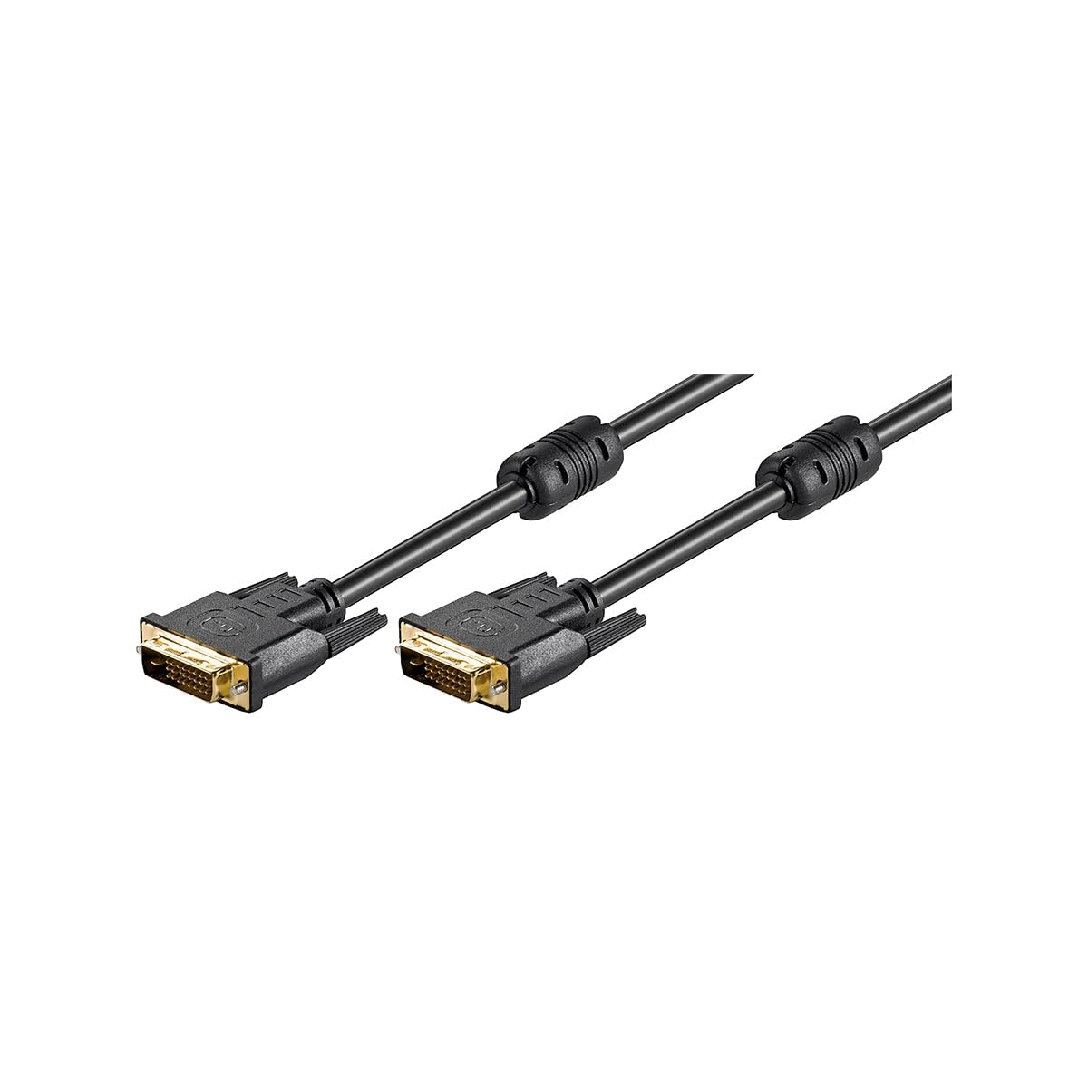Goobay 93951 Cavo DVI-D FullHD Dual Link, Dorato, 15m Lunghezza del Cavo