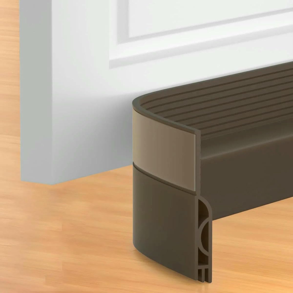 Yfshc 1M-Brown 1/2M Door Draft Stopper Door Sweep For Bottom Of Door Weather Stripping Door Bottom Seal Blocker Air Noise Under Door Gap Filler