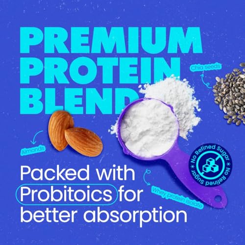 Image of Yogabar Oats High Protein 1Kg | Dark Chocolate & Almonds High Protein Oats | 23g Protein - No Added Sugar | Complete Protein Blend Whey + Soy | With Probiotics for Better Absorption | Fiber-Rich | Helps in Weight Management