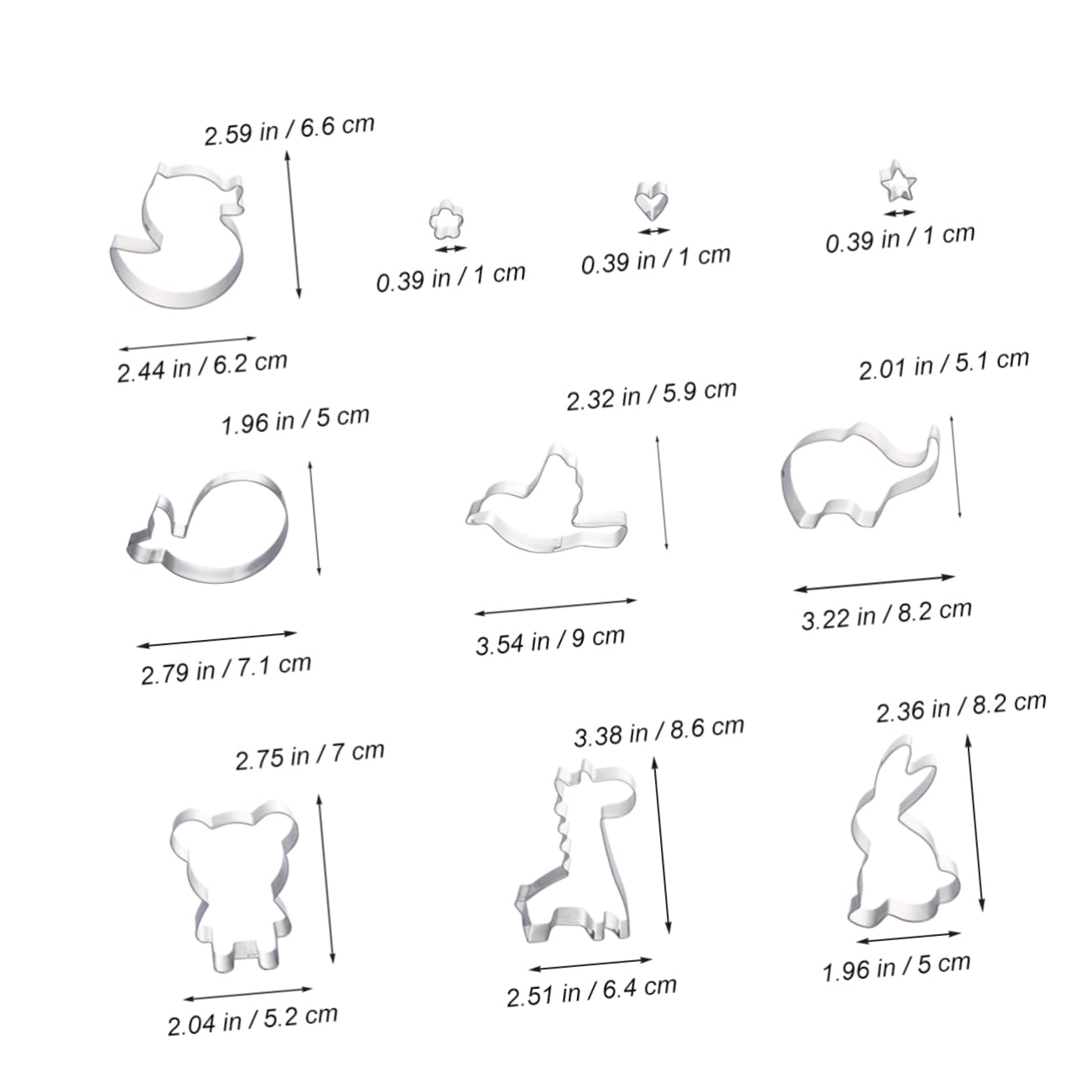 PRETYZOOM 30pièces Emporte Acier Pour Biscuits Et Gâteaux Moules Animaux Giraffe Pour Fête Garçon Fille Et Pâtisserie