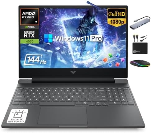 HP Victus 15.6" Gaming Laptop 144Hz 2025-2026 Business, AI Comput...