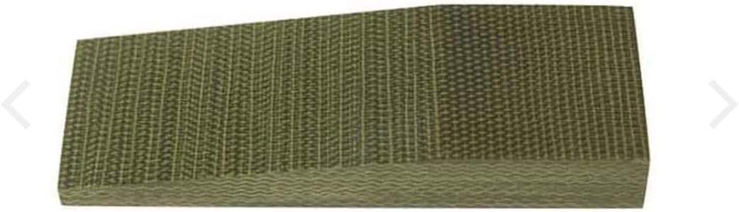 Canvas UltreX Micarta Slab – 3/8” x 5” x 10” – Made in USA – Knife Handle Material for Grips, Slabs, EDC, Tools – Rugged Canvas Laminate – Choose Color (OD Green)