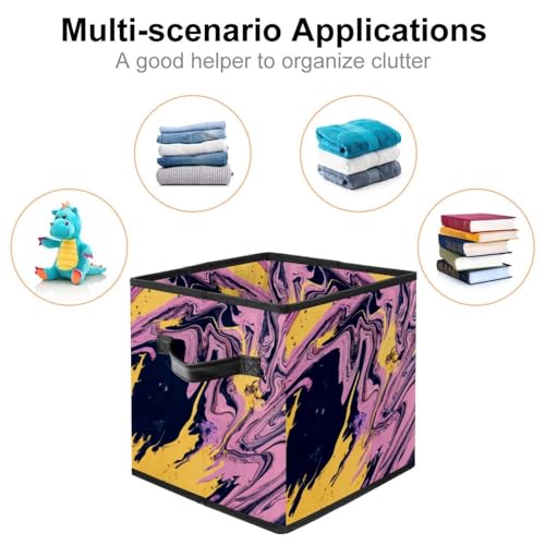 Boîte de rangement en tissu de qualité supérieure motif peinture moderne pour la maison