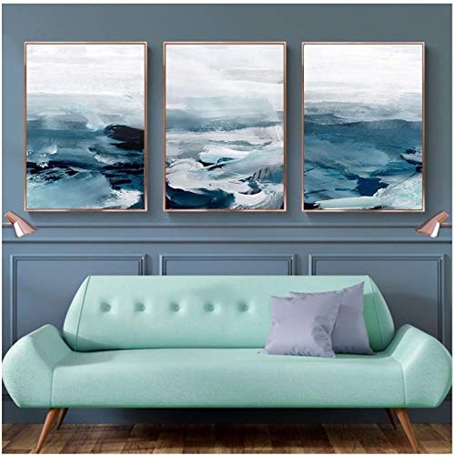 Affiche océan minimaliste décoration murale grand format pour un salon zen
