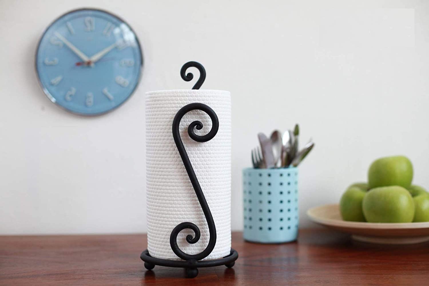 Happie Shopping Wrought Iron (S2) Shape Towel Holder &Tissue Paper Stand Kitchen roll Dispenser
