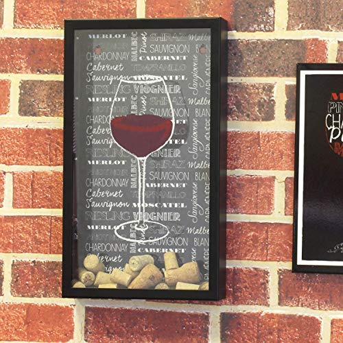 Porta-rolhas De Parede Taça De Vinho Geguton multicor (Preto / Branco / Estampa)