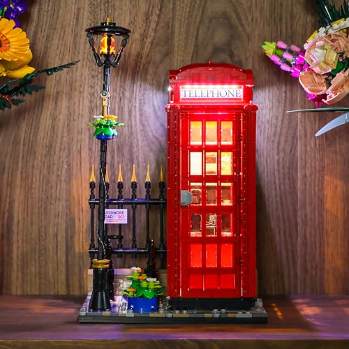 Image of BRIKSMAX Led Lighting Kit for Lego-21347 Red London Telephone Box - Compatible with Lego Ideas Building Set- Not Include Lego Set