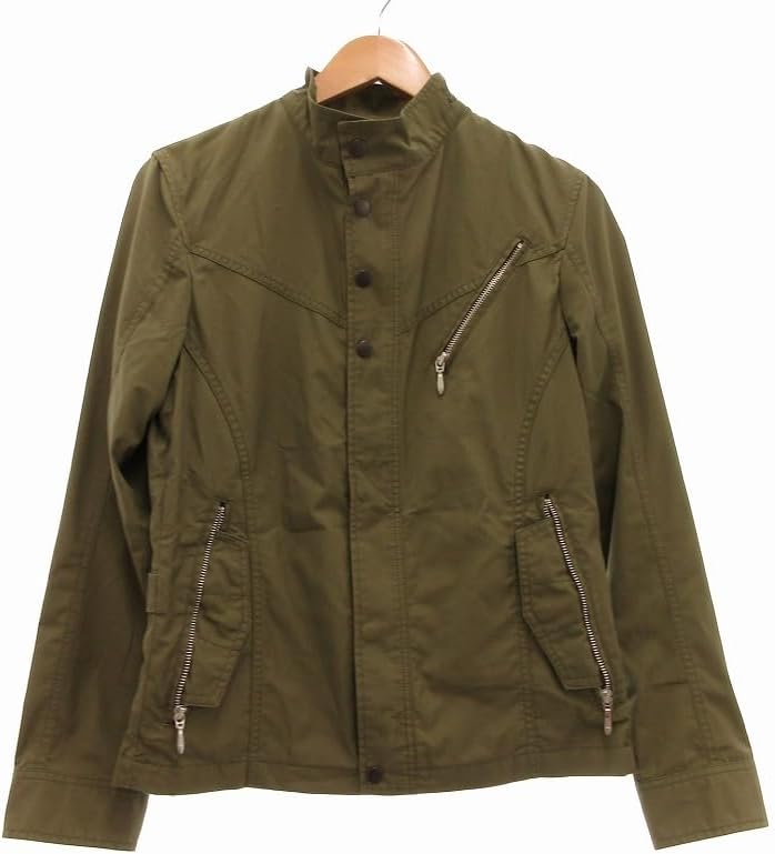 ミッシェルクラン MICHEL KLEIN HOMME ミリタリージャケット ブルゾン 長袖 46 M カーキ TN 1010 MG