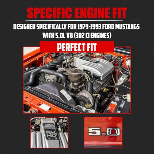 Image of Exhaust Headers Direct Bolt-On Replacement Fits 1979-1993 Ford Mustang 5.0L