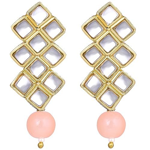 Image of Peora Kundan Faux Pearl Necklace & Jewelry Set Gift for Women