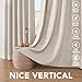 H.VERSAILTEX Linen 100% Blackout Curtains for Bedroom Full Light Blocking Curtains, Textured Window Curtain for Living Room 84 inch Grommet, Energy Efficient Curtains White Liner(2 Panels, Natural)