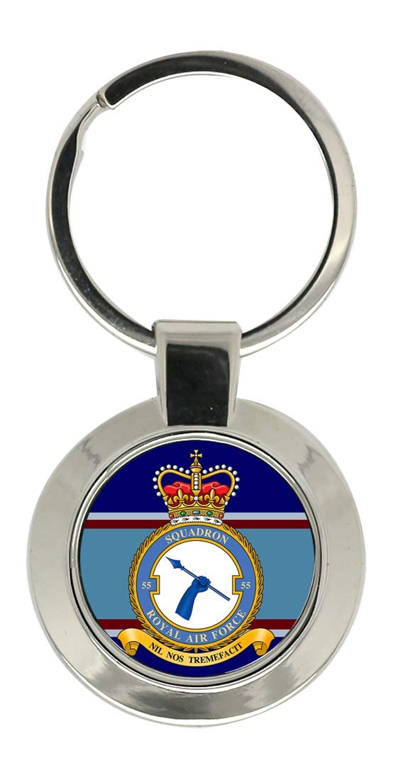 Giftshop Uk Unisex Silver Coloured Metal 55 Squadron, Raf Key Ring
