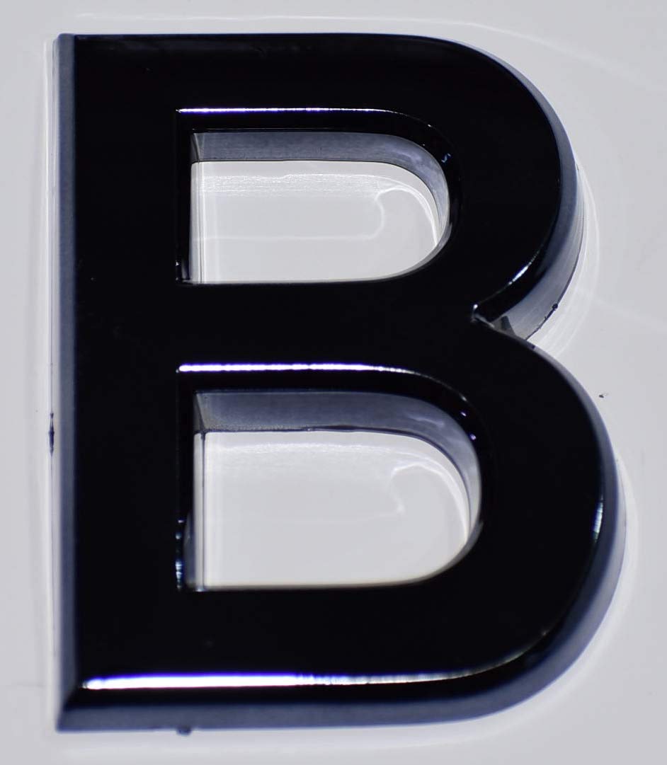 1 PCS - Apartment Number Sign/Mailbox Number Sign, Door Number Sign. Letter B (Black, 3D, Size 2.75 x 1.75, Comes with Double Sided Tape)- The Maple line