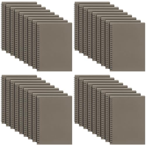 Image of Yahenda 36 Pcs Spiral Notebooks,1 Subject,Wide Ruled, Dark Gray
