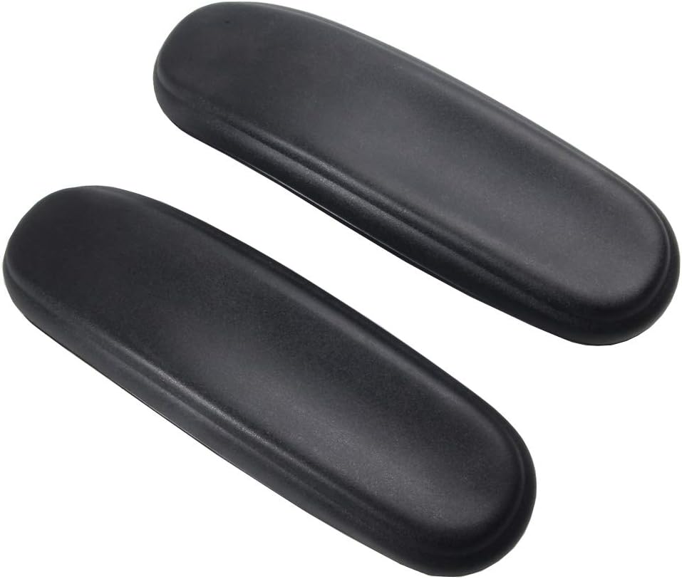 MingYi.office Replacement Office Chair Armrest Arm Pads Caps (Set of 2) Universal 4" Mounting Hole - Black Polyurethane Conical Pads