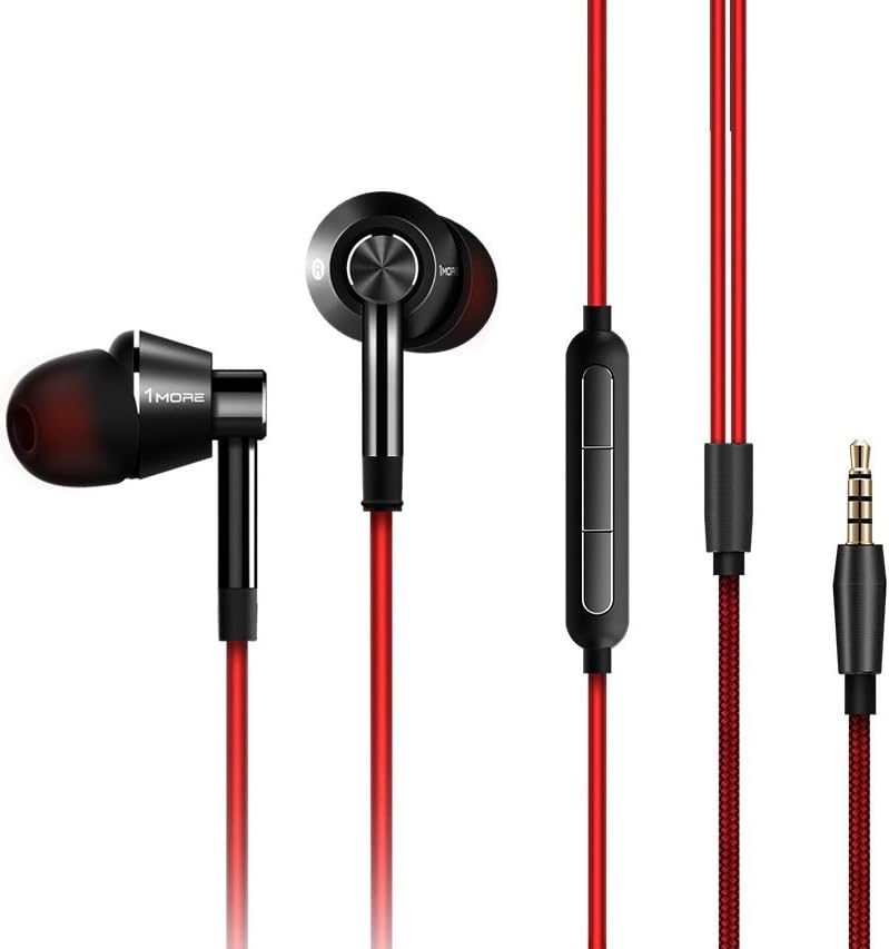 Gеt Sресіаl Prісе 1MORE Dynamic Driver In-Ear Earphones Fashion Headphones with Ergonomic Comfort, Balanced Sound, Tangle-Free Cable, Volume Control, Microphone - 1M301 Space Gray , Black , 12cm x 8.5cm x 5cm