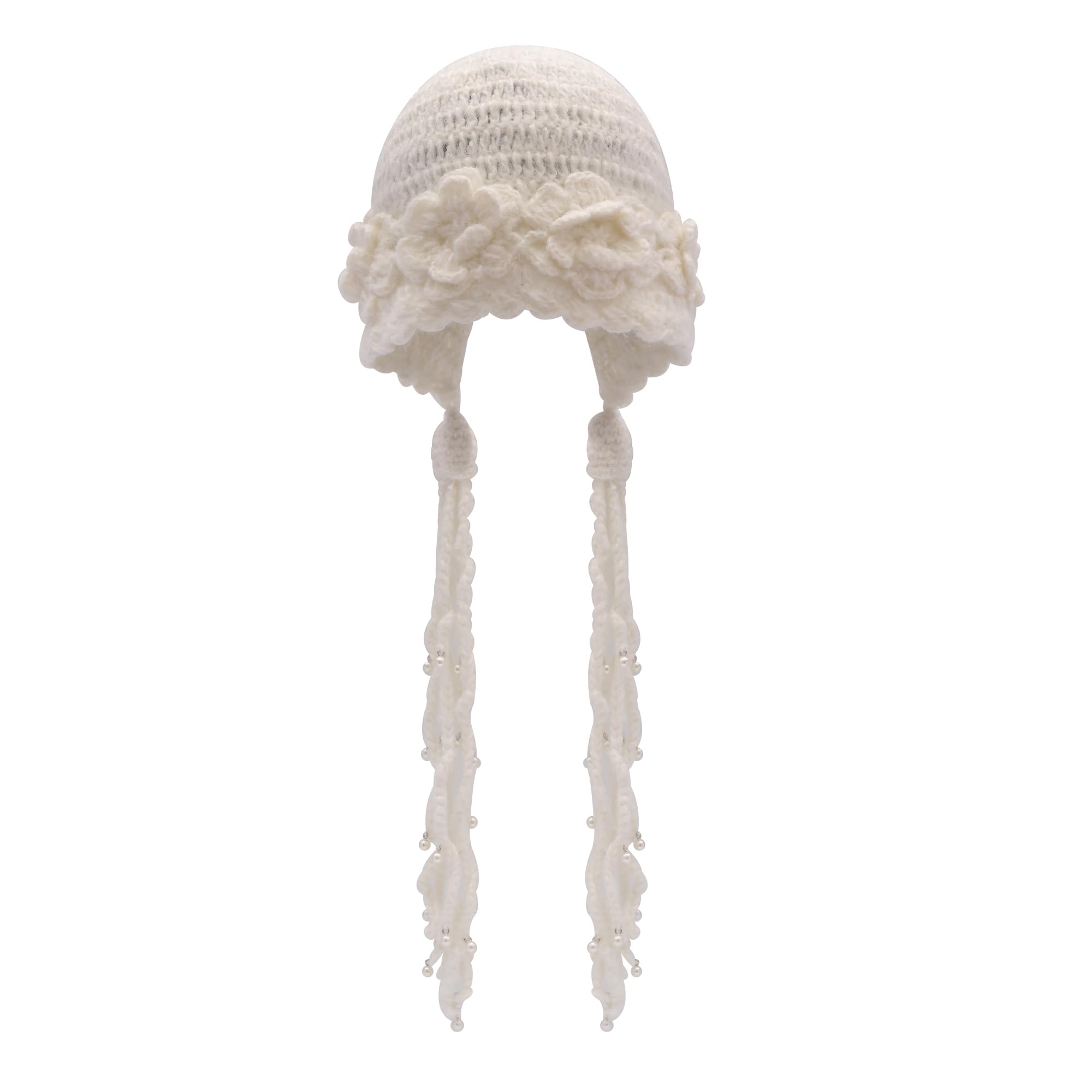 ZLYC Damen Winter Vintage Wolle Strickmützen Beanie Bowler Hut