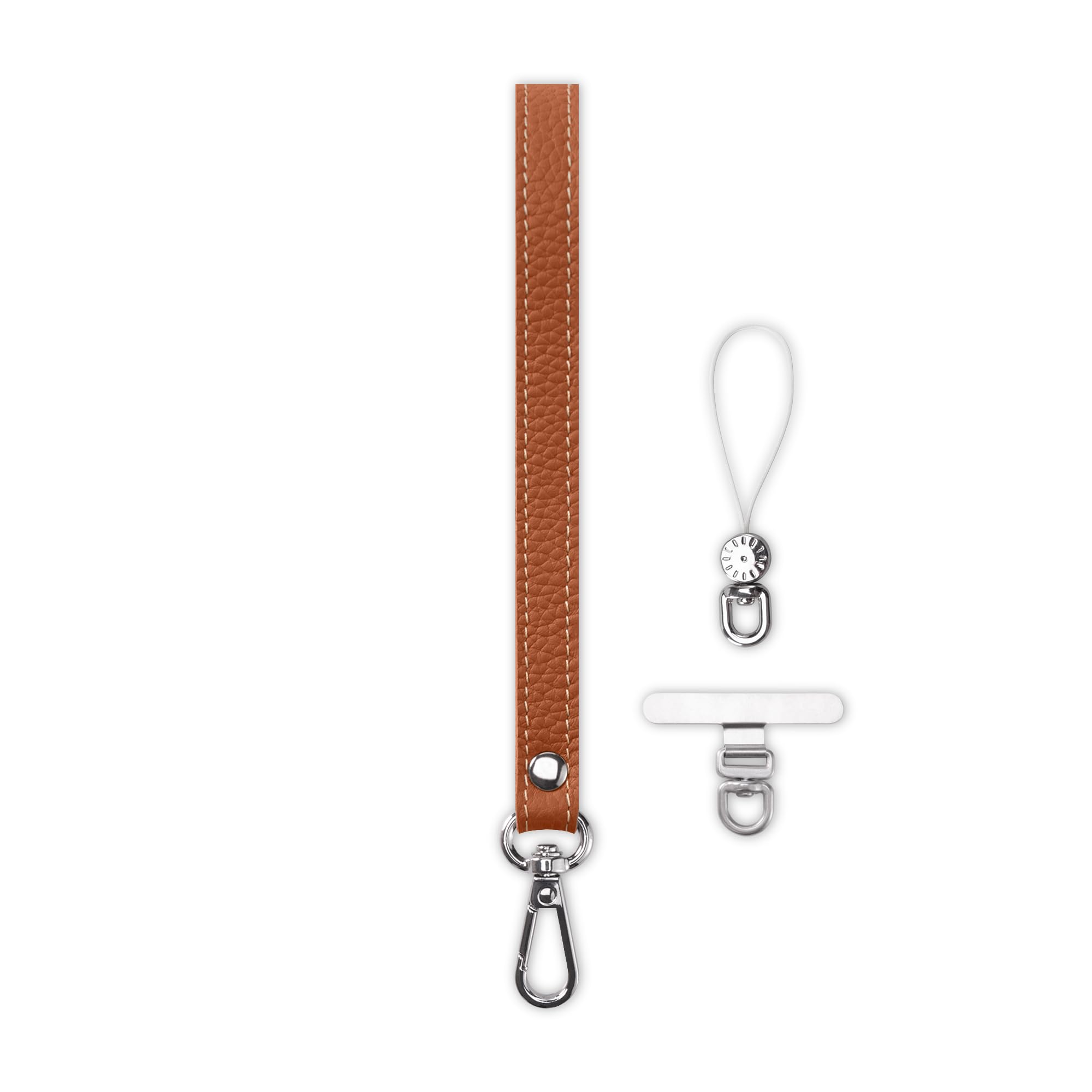COGURE Leather Smartphone Strap, Caramel Brown