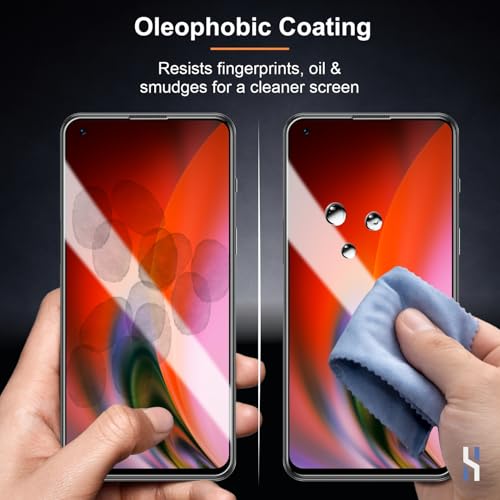 Image of Tempered Glass for OnePlus Nord 2 | 2T | CE (6.43 Inch) Military Grade 9H Screen Guard, Anti-Scratch, Shatterproof, Edge-to-Edge Full Coverage - Black Border