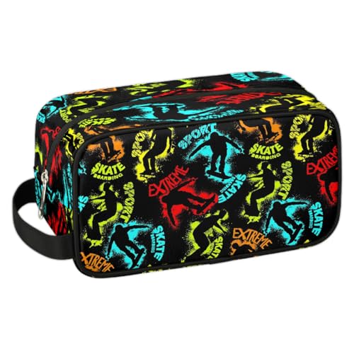LLCXCSI Neceser de viaje para niños y niños, kit impermeable para colgar para hombres, funda de transporte Cool Switch compatible con Nintendo Switch y consola OLED New Switch, patinaje, Skateboarding