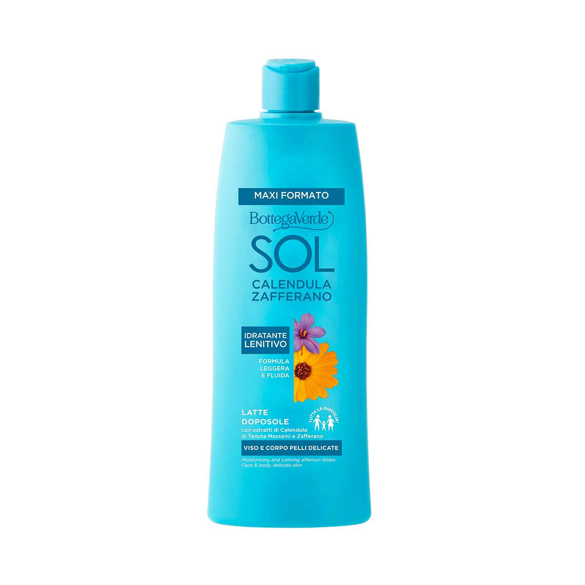 Bottega Verde SOL Calendula Safran Aftersun Lotion 200 Ml – Beruhigende Gesichts- & Körpermilch Für Empfindliche Haut