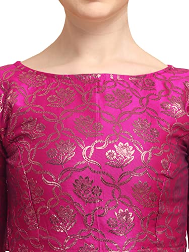 Image of OOMPH! Women's Art Silk Floral Half Sleeve Fitted Blouse