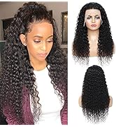 LUMIERE Hair Deep Wave Lace Front Wigs Human Hair - 13x5x1 T Part Lace Frontal Wig 26 Inch, Deep ...