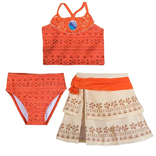 Disney I Am Moana 3-Piece Deluxe Swimsuit for Girls Orange