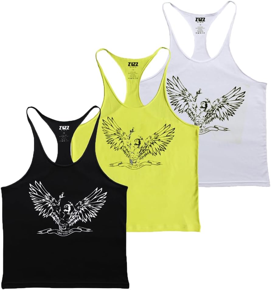 Muscle Alive Blank Bodybuilding Stringer Tank Tops Men Cotton