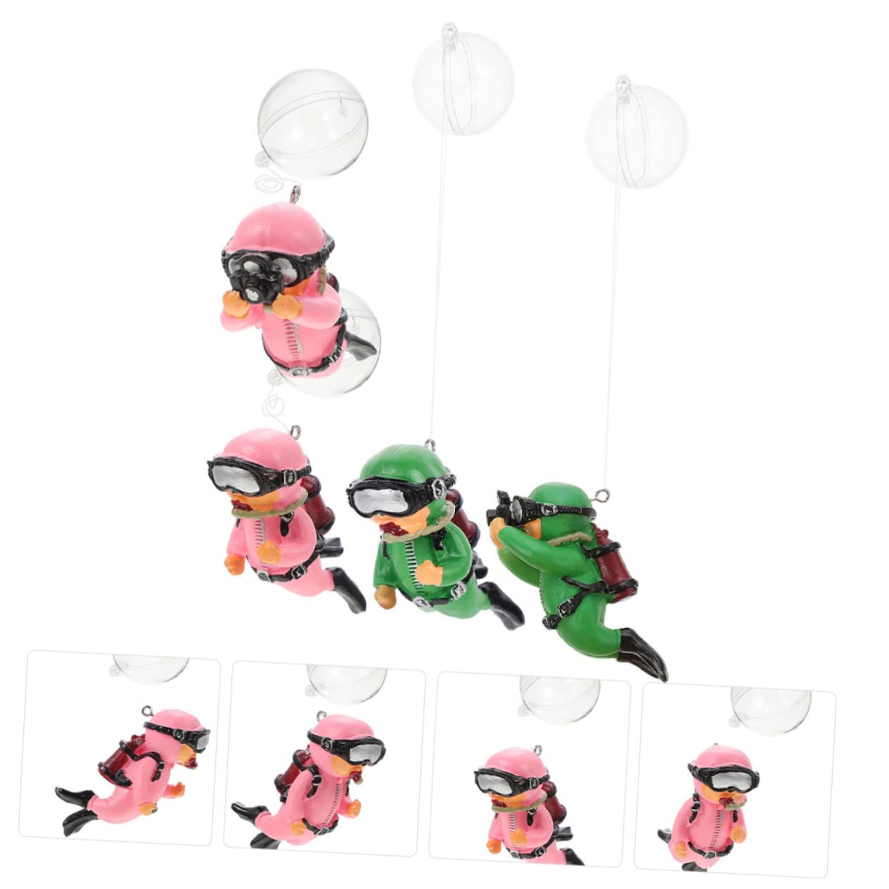 BESPORTBLE 12 Pièces Plongeur D'aquarium Ornement De Plongeur Jouets D'intérieur Plongeurs Flottants Les Plongeurs Figurine De Chasseur De Coffre Au Trésor Figurines Accessoires Miniature PVC