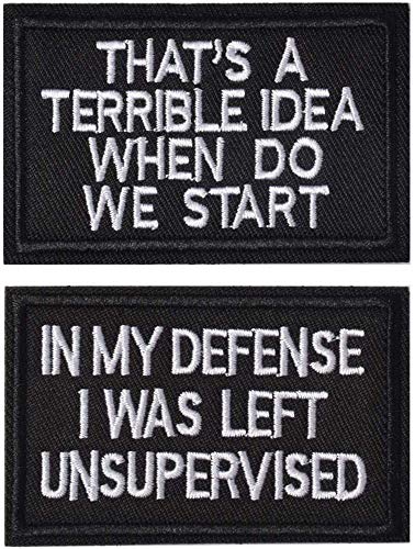 Tactical Military Morale Patch for Tactical GearFlag Patches Decorative Emblem Patches in My Defense, Black