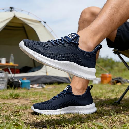 Image of Men's Running Shoes Ultra Lightweight Breathable Comfortable Walking Shoes Casual Fashion Sneakers Mesh Workout Shoes