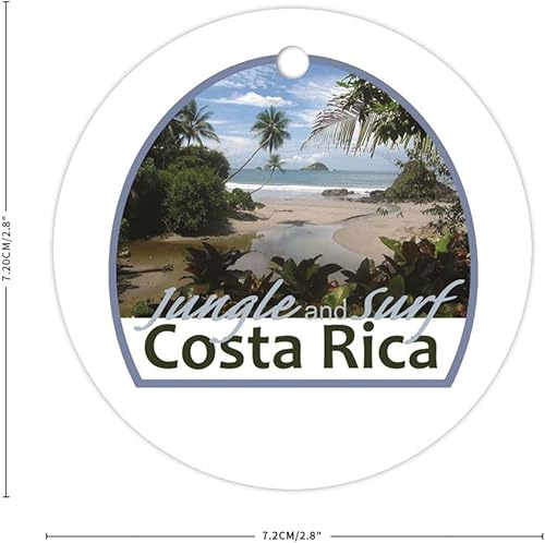 Miniatura 2 de Adornos navideños de Costa Rica, selva y surf, paisaje de playa, adorno de cerámica, decoración del hogar, colgantes colgantes, adorno de Navidad,