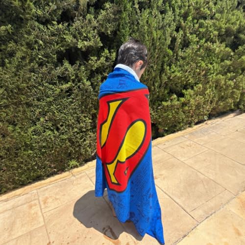 ARDITEX, Superman Strandtuch, Fanartikel, Strandtuch Kind, Mikrofaser Handtuch, Groß, 170 x 90 cm, Für Pool, Dusche, Bad, Liegestuhl, 240 g/m², 100% Polyester