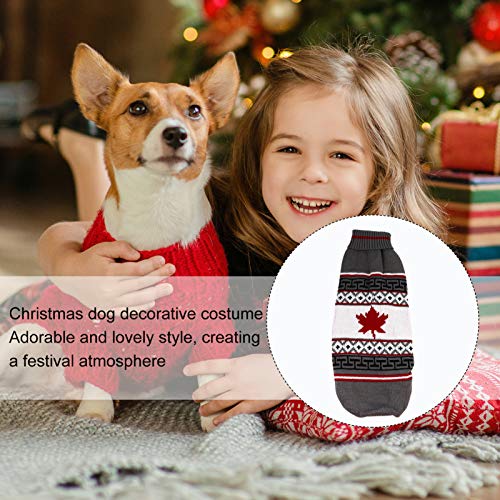 POPETPOP Fantasia de Natal Do Animal de EstimaÃ§Ã£o ImpressÃ£o de Folha de Bordo SuÃ©ter de Cachorro