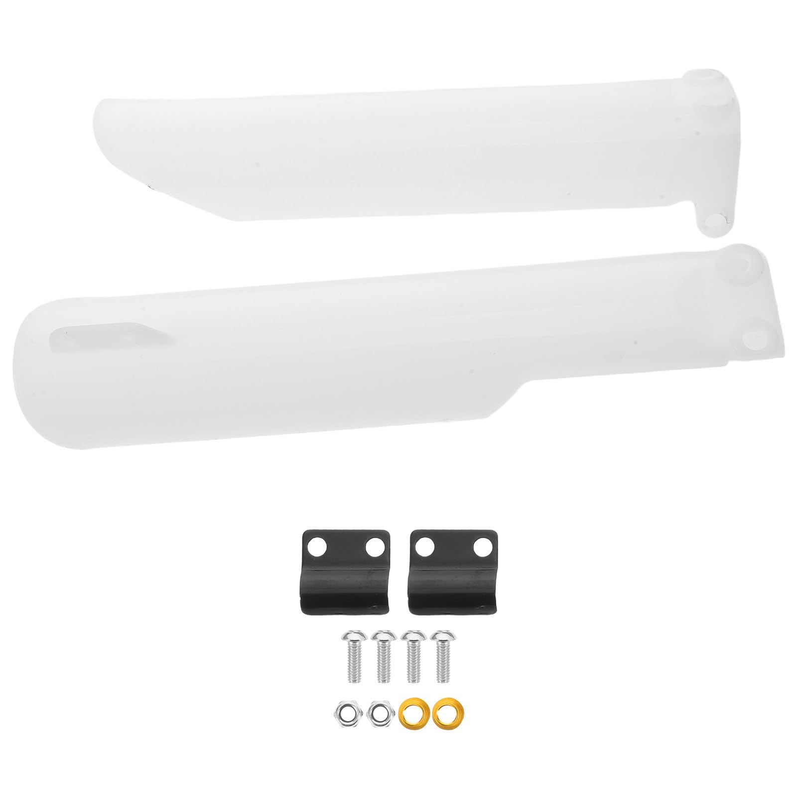 Protectores de horquilla blancos ORFOFE para motocicleta de dos piezas 8