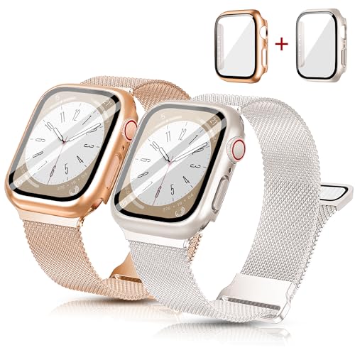 Bracelets magnétiques Apple Watch 40mm du bureau au sport en maille milanaise acier confortable