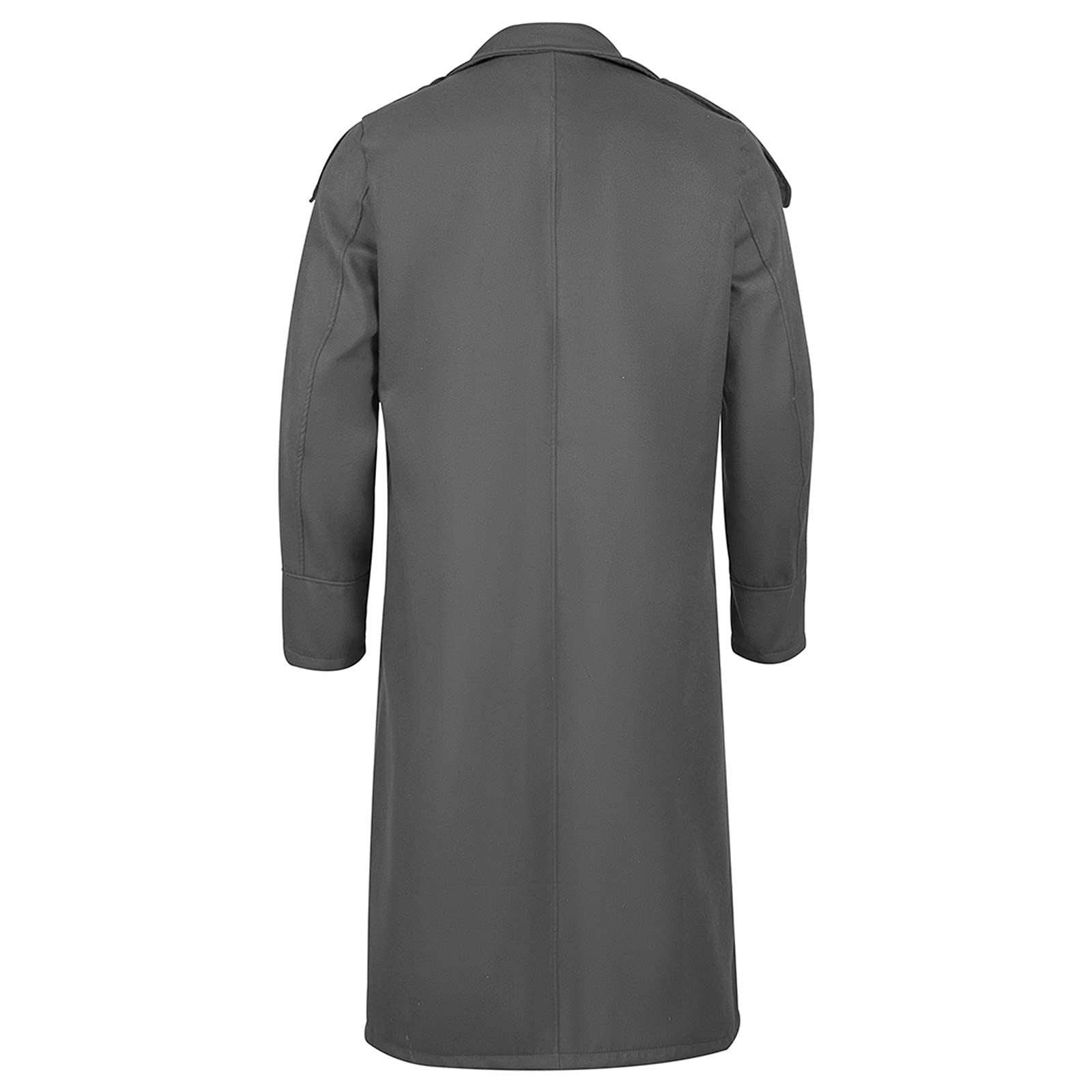 Dufflecoat für Herren, Trenchcoat, langer, gekerbter langer Übermantel, einreihig, knielang, Winterjacke, Mantel, winddicht, Pfau-Revers, zweireihiger, langer Trenchcoat