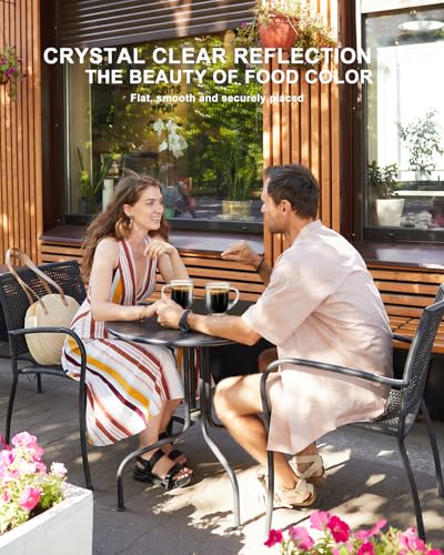 LUXU-17-OZ-Glass-Coffee-Mugs-4-Count-Large-Clear-Mugs-With-Handles-for-Hot-and-Cold-Beverages-Durable-for-Tea-Cappuccino-Latte-Coffee-Juice-Milk-Hot-Chocolate-Beer