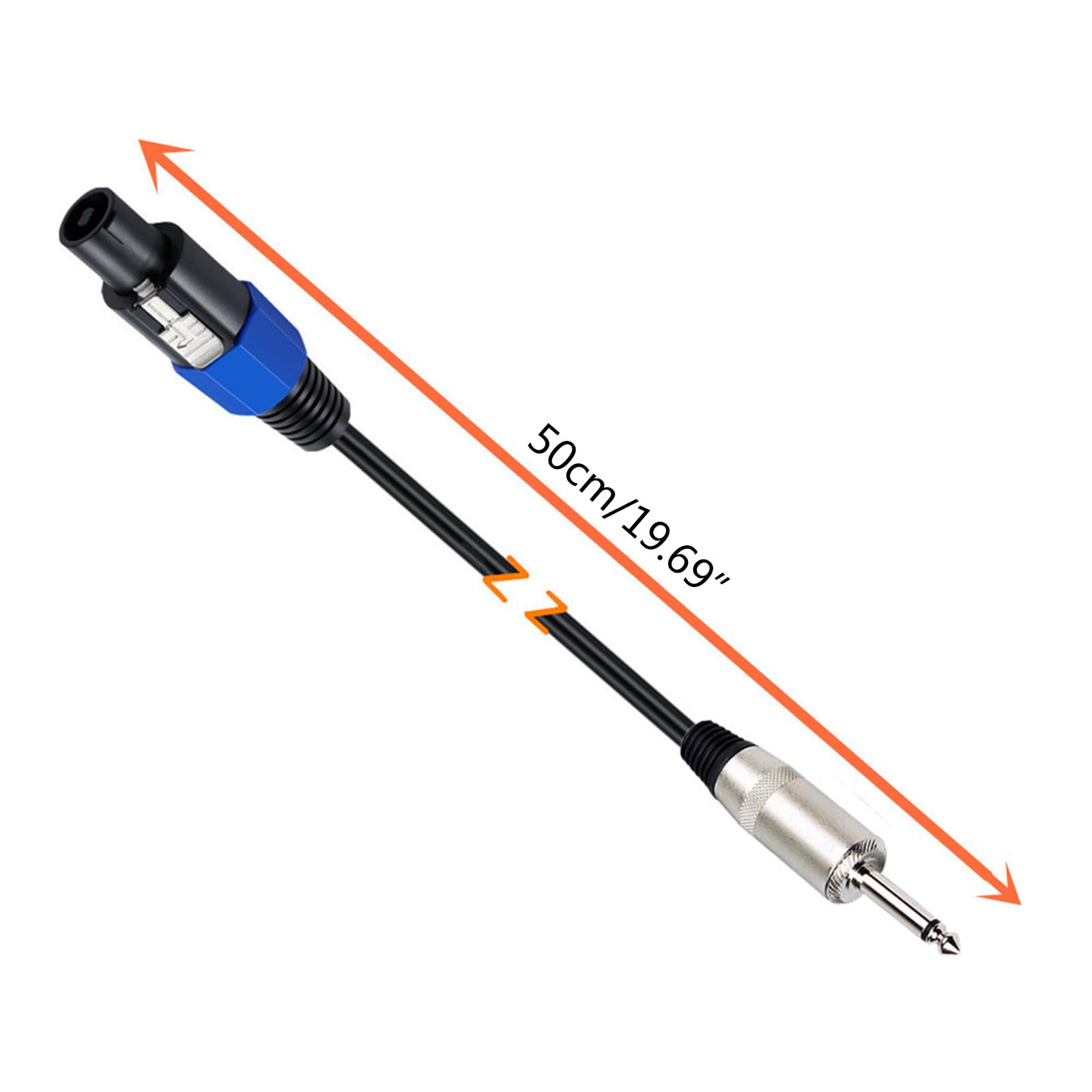 Cavo adattatore maschio da 6,35 mm a maschio Speakon maschio da 6,35 mm a connettore maschio Speakon per amplificatore di potenza altoparlante mono da 6,35 mm amplificatore per chitarra