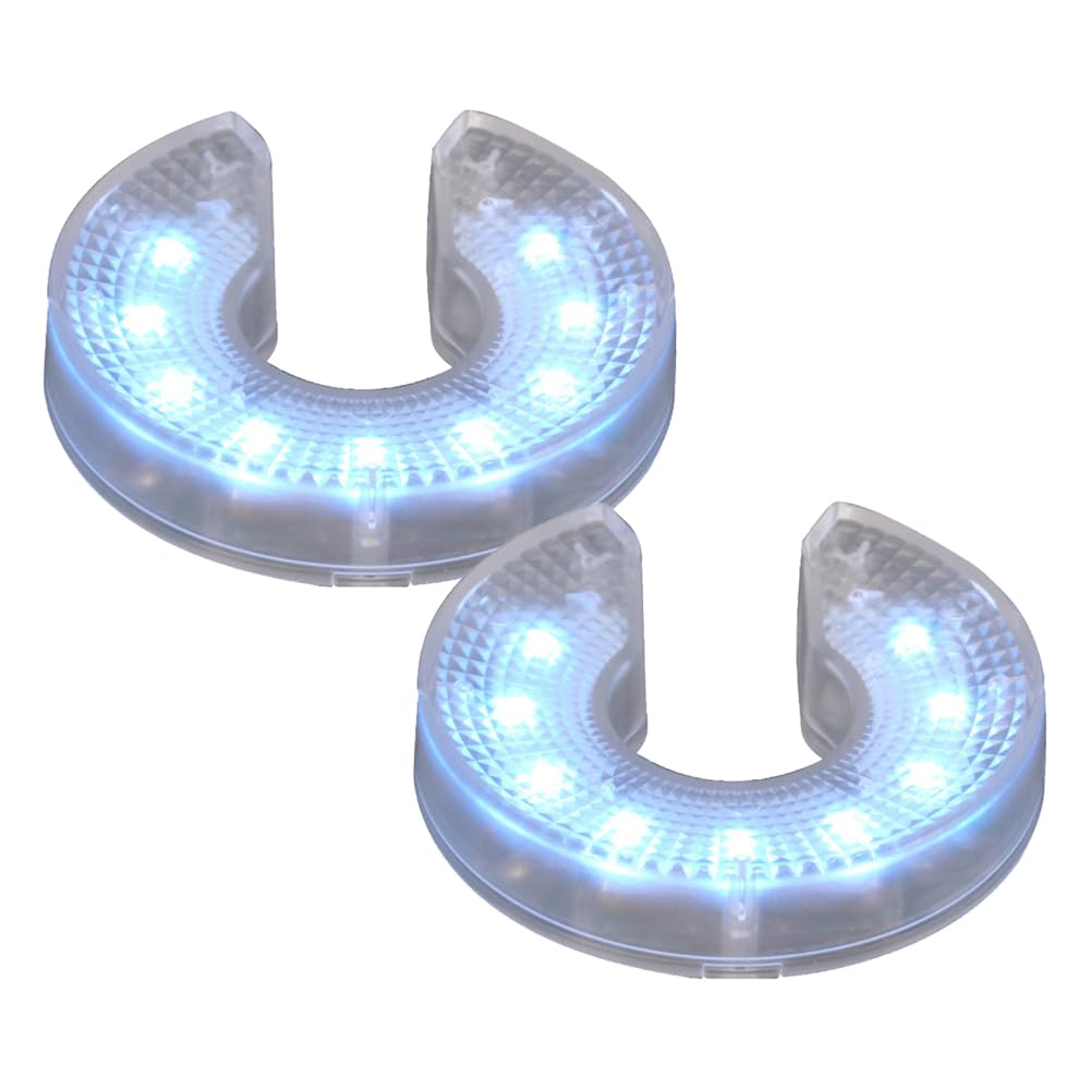 2 Stück LED Golf Loch Lichter, Beleuchtet Bei Nacht, Verstellbares Golfloch Leuchten mit Linse für Golf Party, Camping