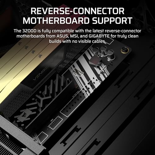 Image of CORSAIR 3200D RS Mid-Tower PC Case - 3X RS120 PWM Fans Included, GPU Anti-sag Stabilization Arm, ASUS BTF, MSI Project Zero, Gigabyte Project Stealth - Black
