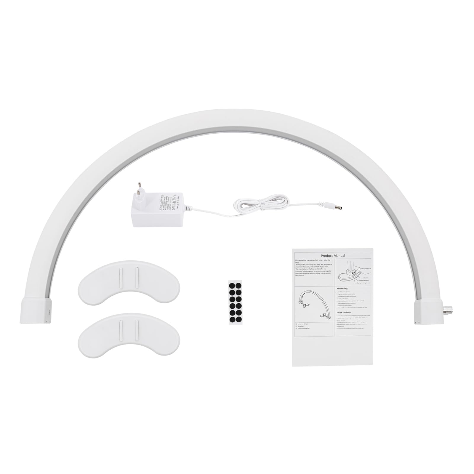 Halbmond Lampe 3600LM LED Nail Desk Lamp 2700-5600K Dimmbar Schreibtischlampe Mit 3 Farbmodi, Halbmond-Schreibtischlampe für Tätowierer und Kosmetikerinnen
