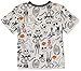 Amazon Essentials Toddler Boys' Short-Sleeve Graphic V-Neck T-Shirts, Pack of 4, Nightmare Doodle, 2T
