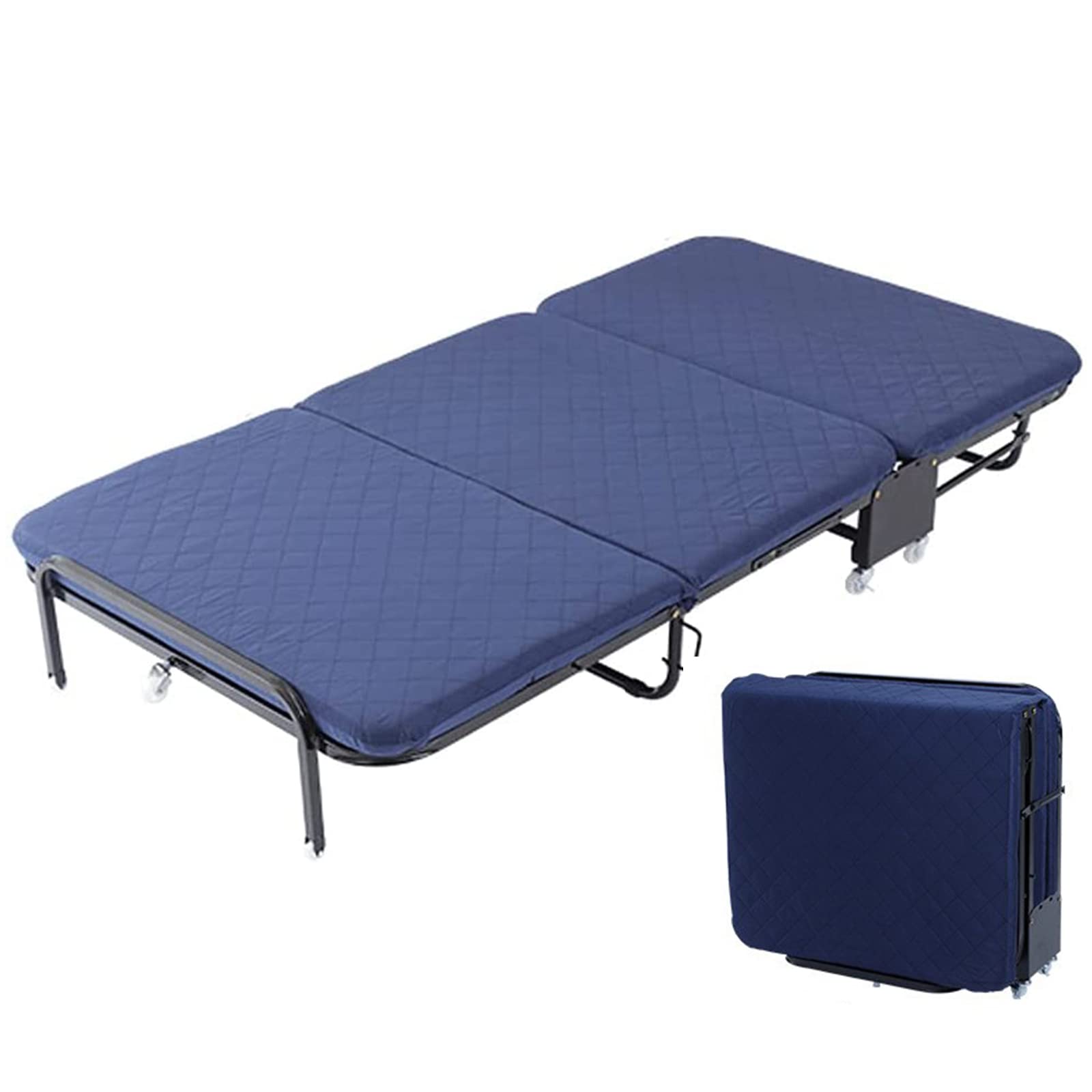 Letto da Campeggio Lettino da Campeggio Pieghevole per Adulti per impieghi gravosi, 35"Letto da Letto Portatile Robusto Extra Largo per Uso Ufficio da Campeggio Pieghevole