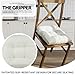 Klear Vu Gripper Overstuffed Universal Non-Slip Dining Chair Cushions for Kitchen Decor or Office Use, U-Shaped Skid-Proof Seat Pad, 17x17 Inches, 2 Count (Pack of 1), Chenille Ivory