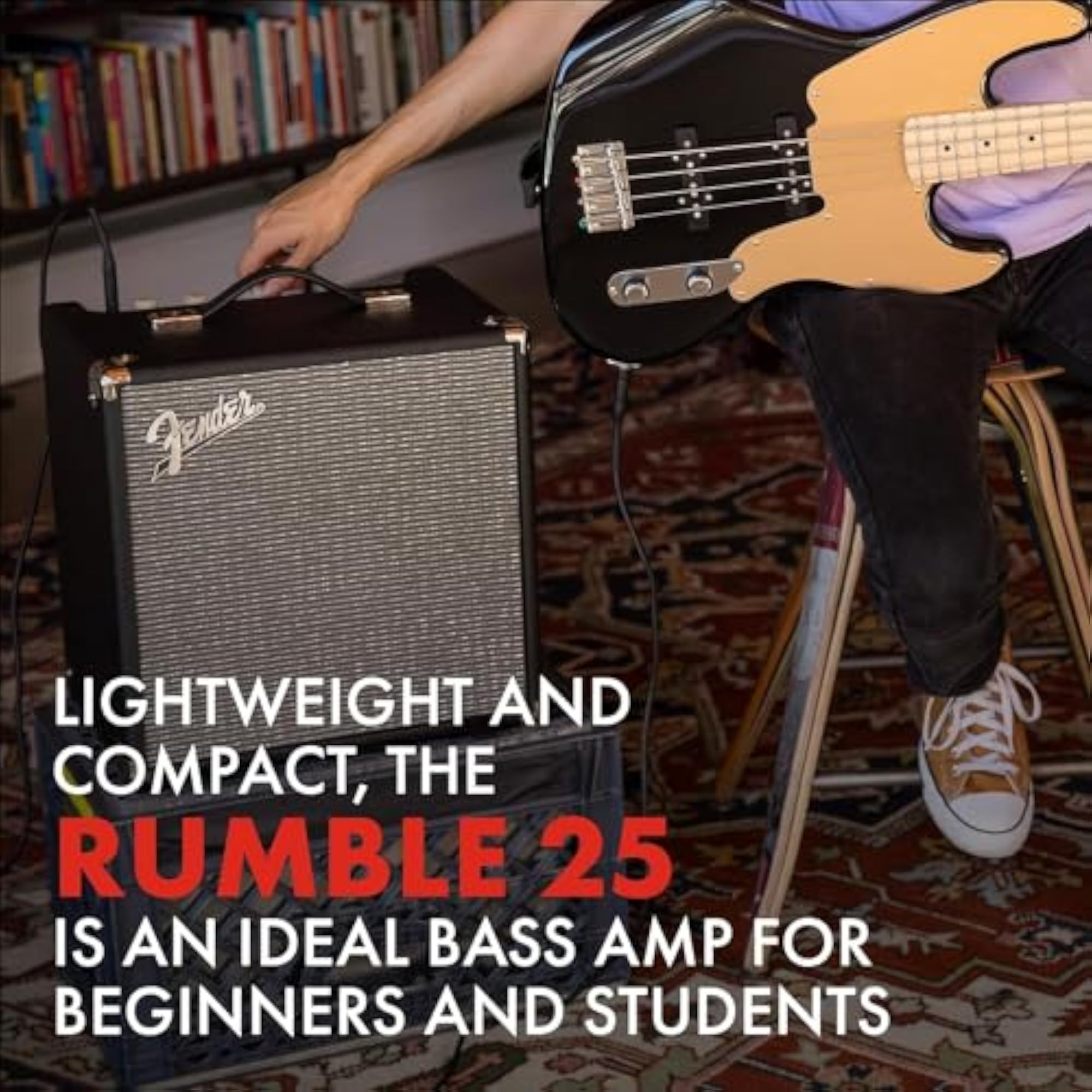Rumble 25 Watt Bass Combo Amplifier with Cable & Polishing Cloth